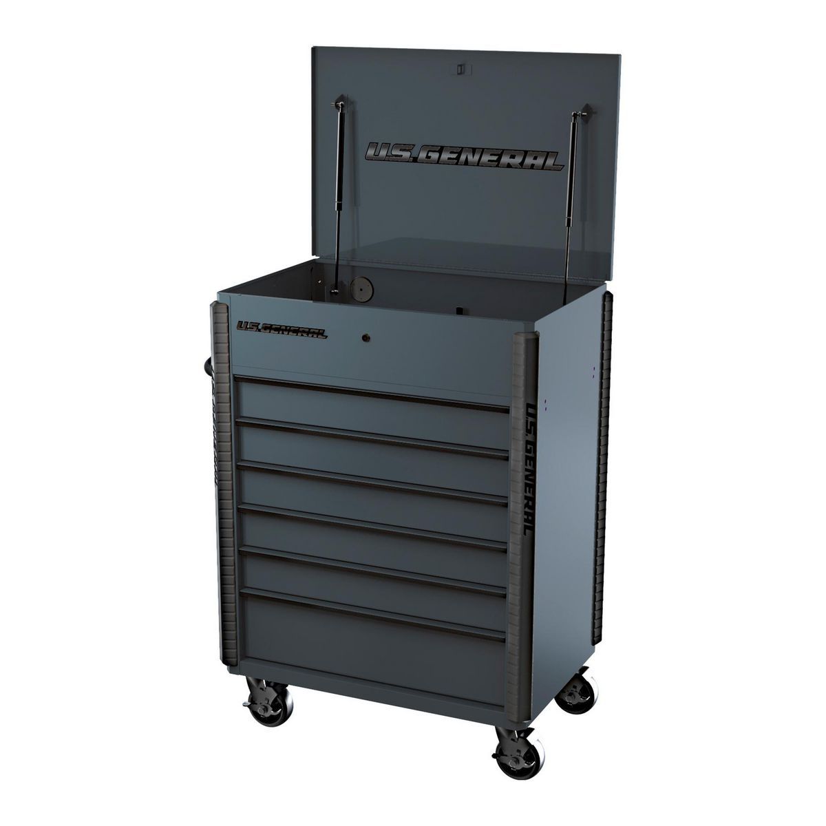 6 Drawer Slate Gray Service Cart N33565