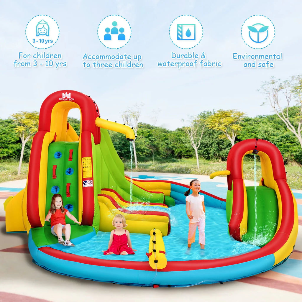 Inflatable Water Slide Park with Splash Pool S94739
