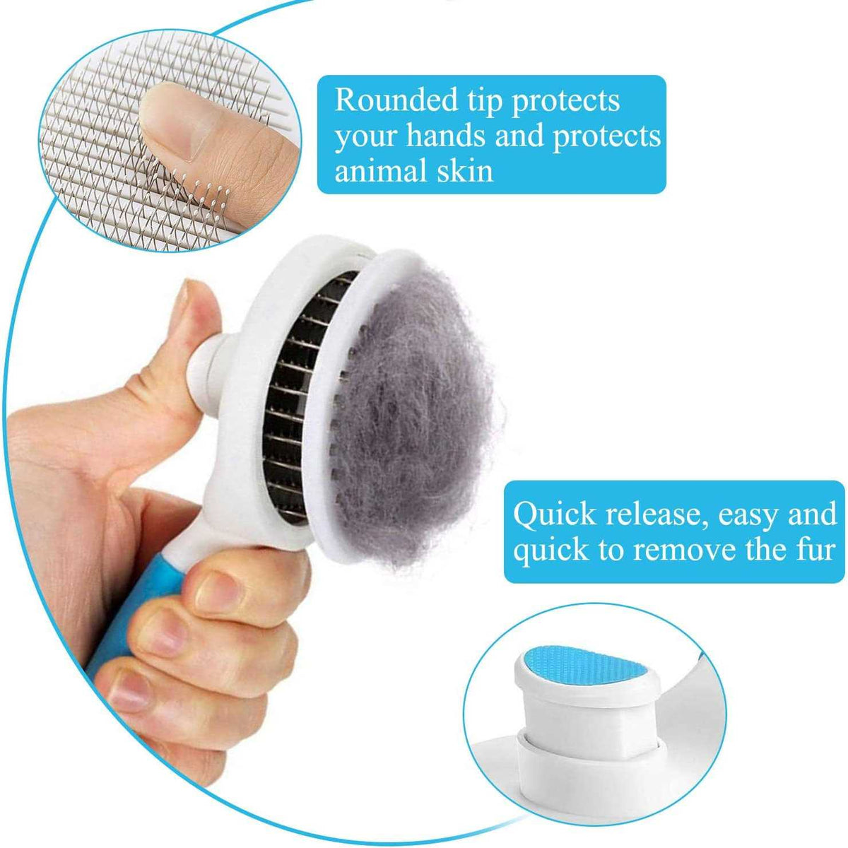 Self Cleaning Cat Slicker Brush I976