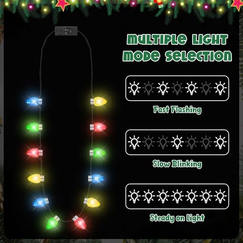 Christmas Necklace with 12 Glow Bulbs K817
