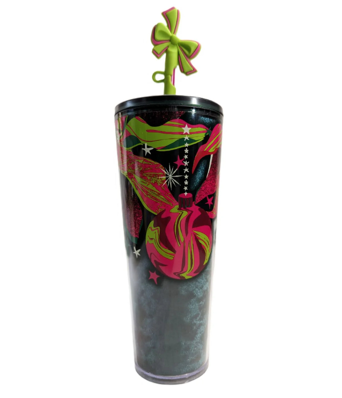 24 oz Tumbler Cup with Silicone Straw Topper Q67520