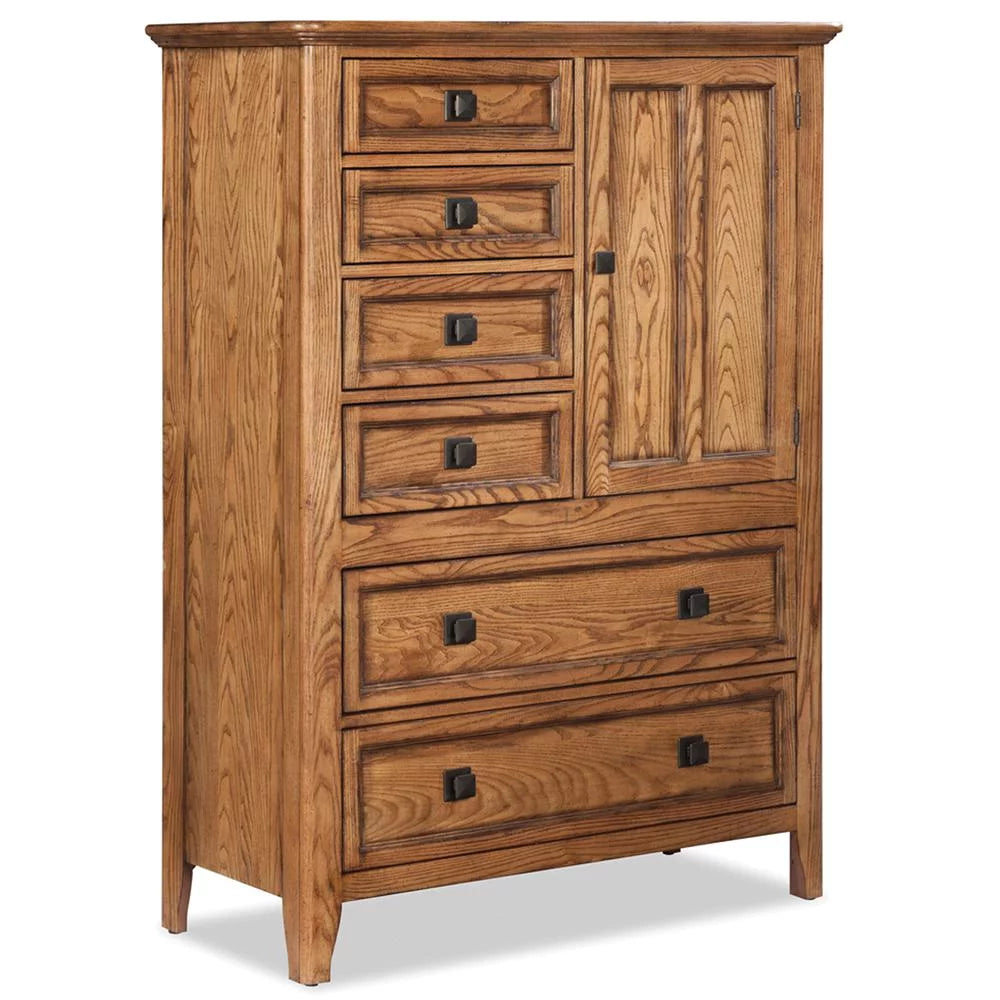 6 Drawer 1 Door Chest in Brushed Ash F7689