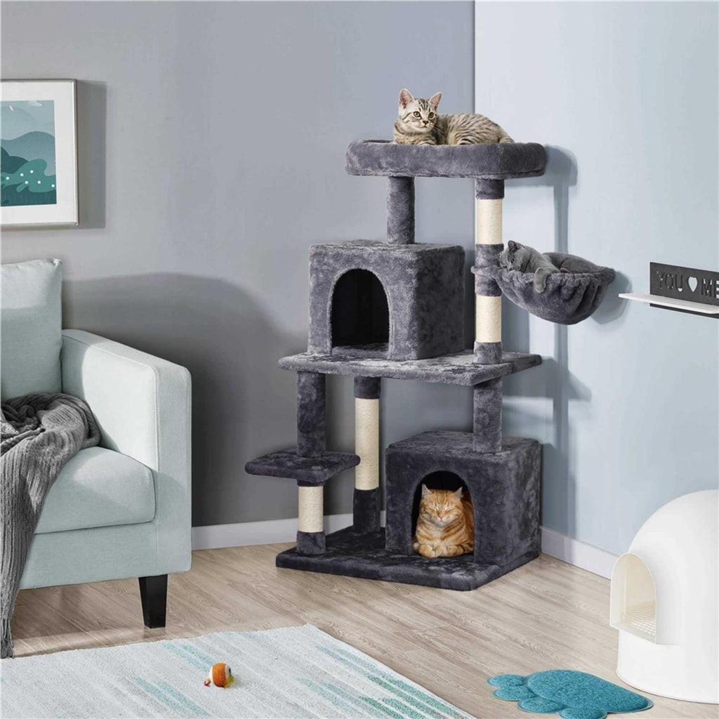 Gray Cat Tree with Two Condos G73432