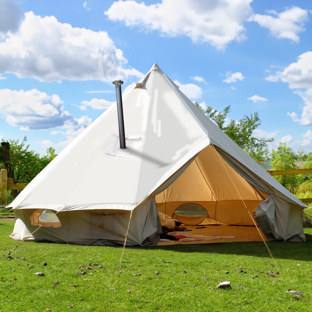 4 Seasons Waterproof Cotton Camping Tent with Stove Jacks G39919