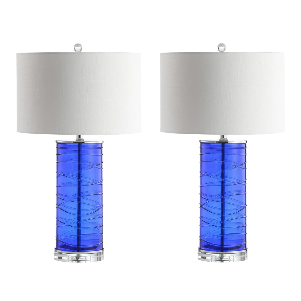 27.5" Fused Glass LED Table Lamp Set of 2 T3292