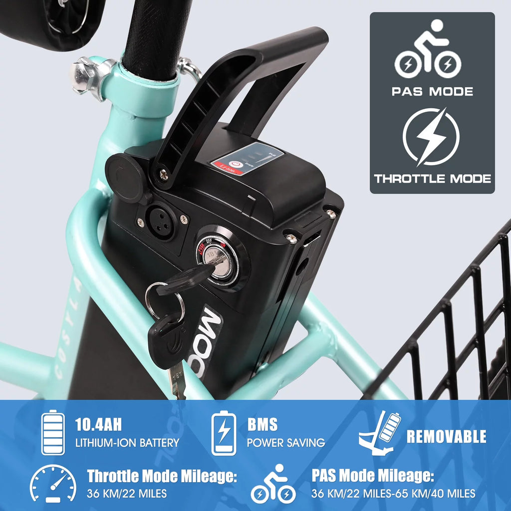 24" 350W 3 Wheel Electric Tricycle D53429