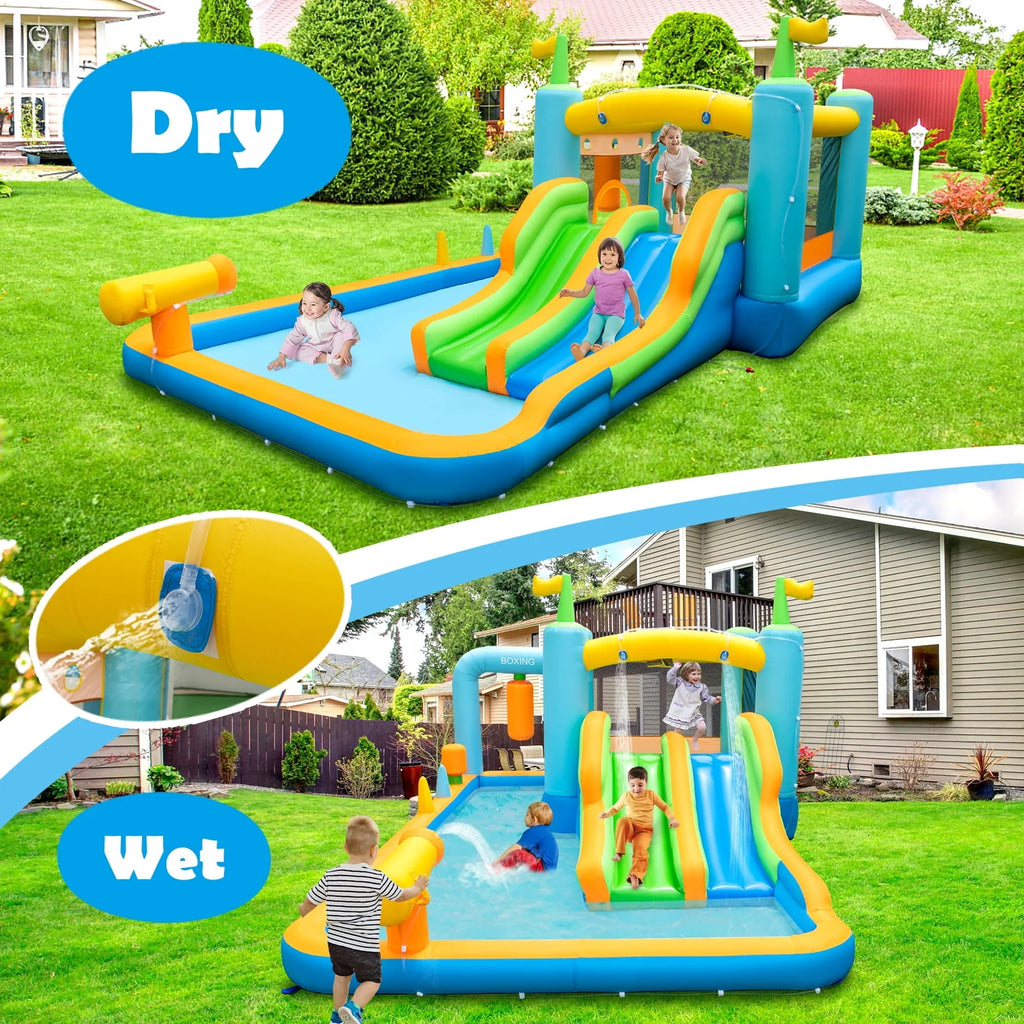 Inflatable Water Slide Park with Splash Pool T1288