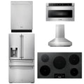 36 Induction Cooktop, Range Hood, Microwave, Refrigerator, Dishwasher J5142