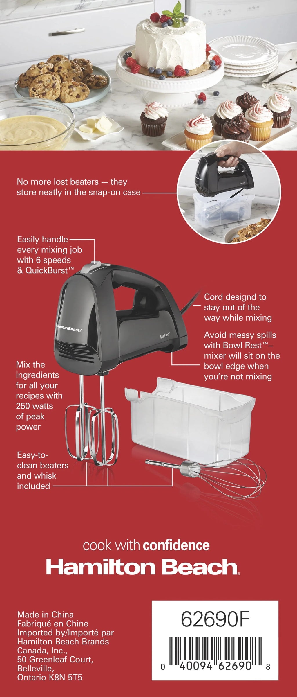 6 Speed Hand Mixer with Storage Case V3771
