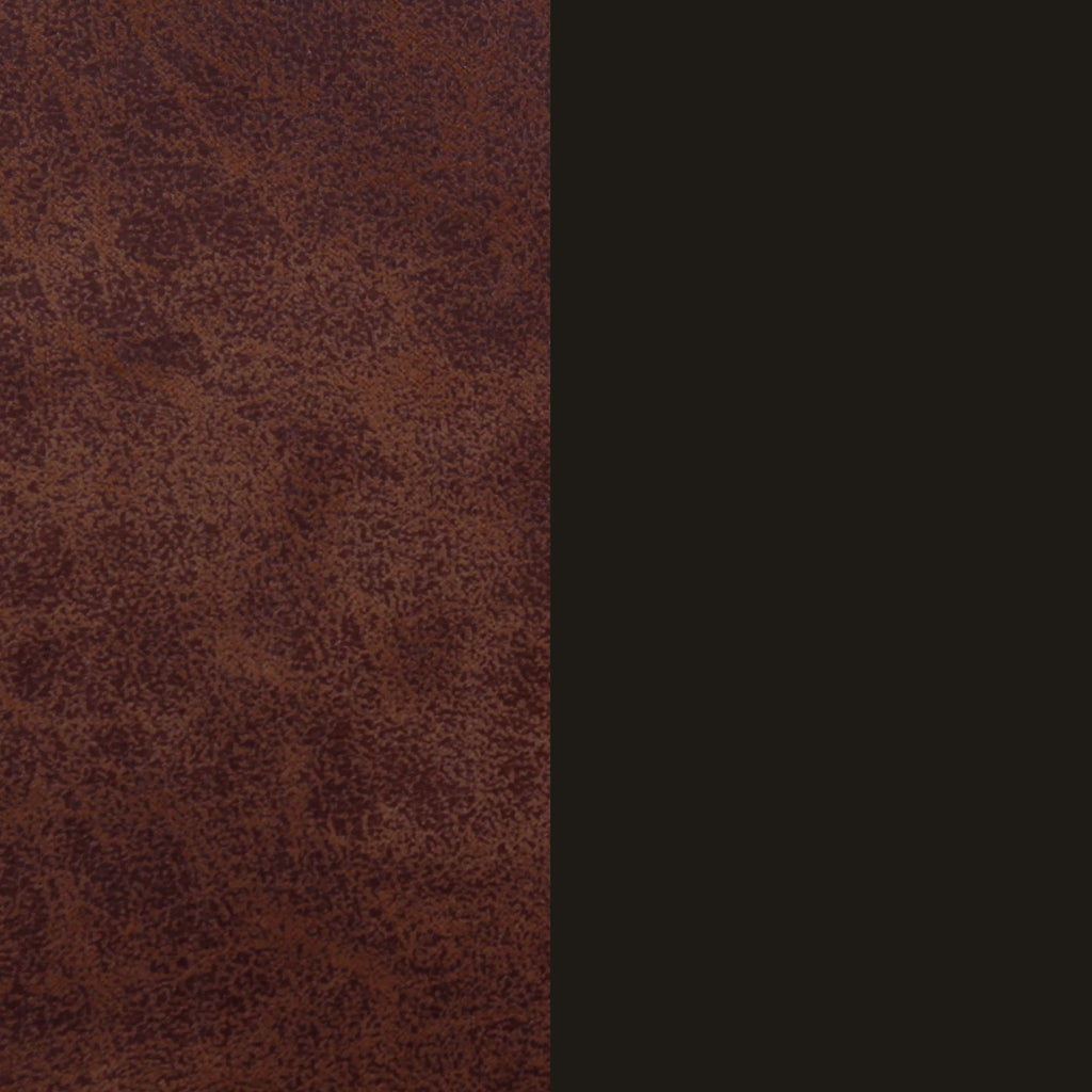 Brown Backless Upholstered Bar Stool with Metal Base O639
