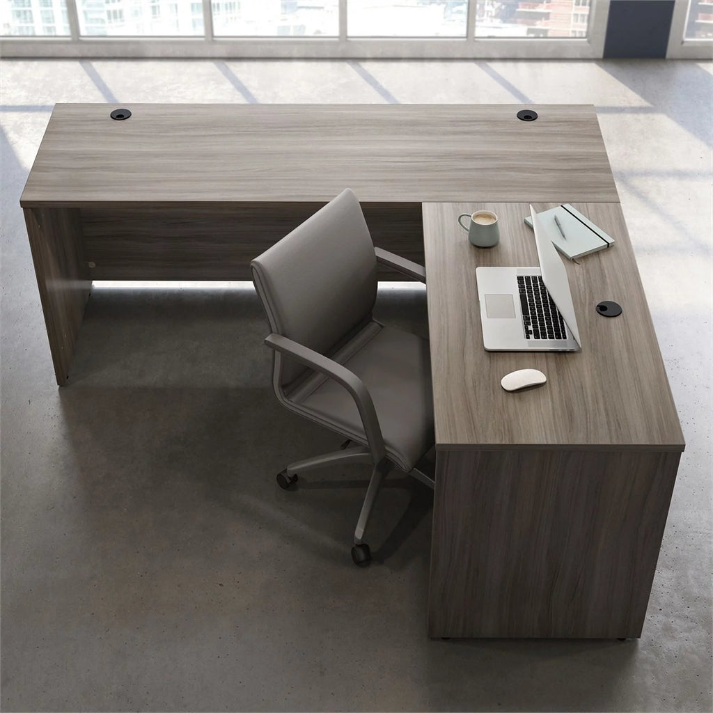 72"x24" Engineered Wood Desk with Return T61032