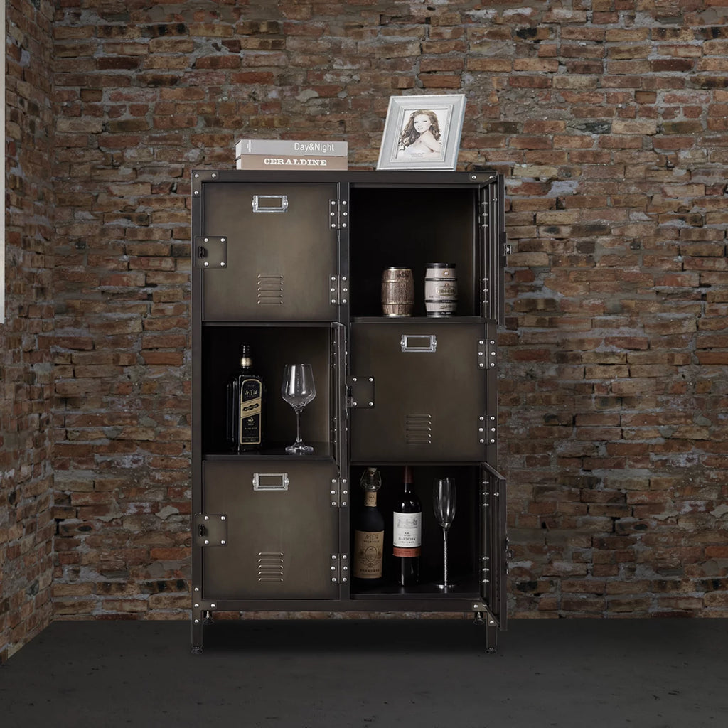 Metal Locker Steel Storage Cabinet with 2 Shelf M51407