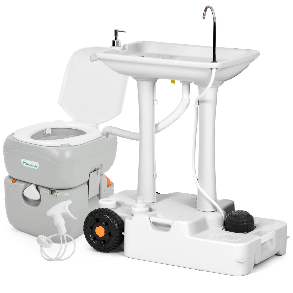 Portable Sink and 5.8 Gallon Toilet Combo P779606