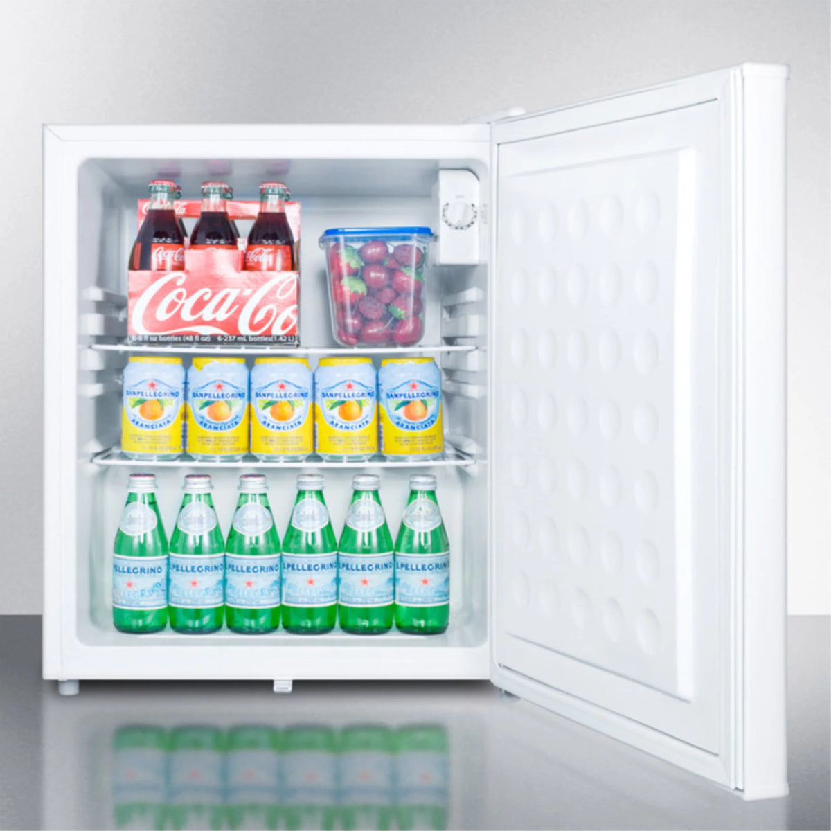 Compact White All-Refrigerator with Automatic Defrost and Lock J47053