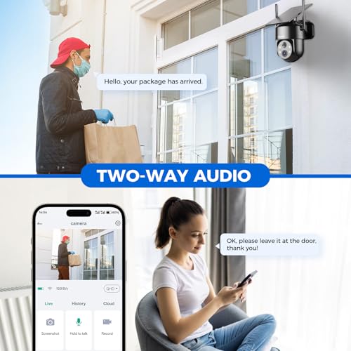 Wireless Outdoor Solar Security Cameras 2K 360° View S80835