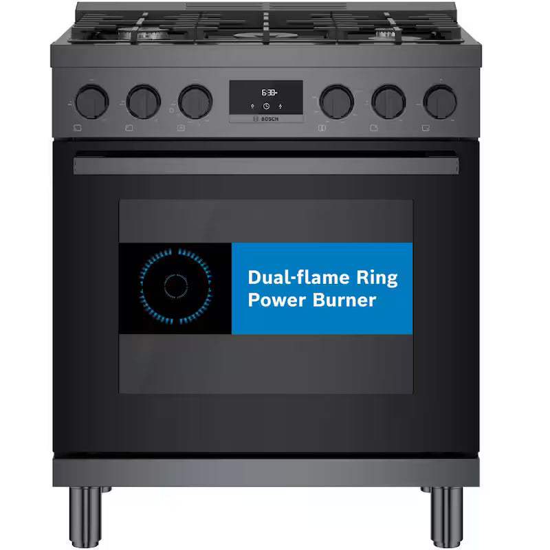 30 in. 3.7 cu. ft. Gas Range with 5-Burners in Black Stainless Steel Z67430