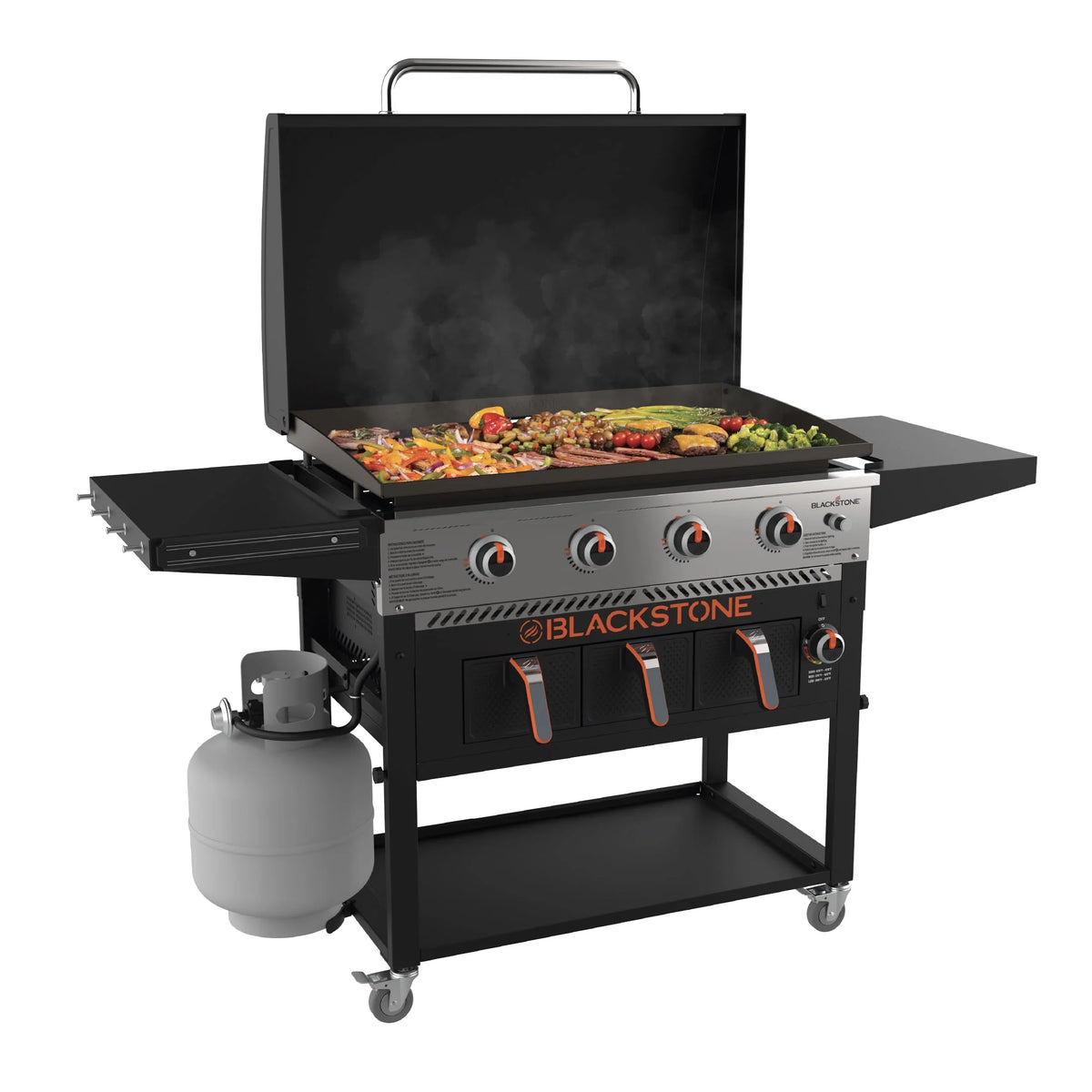 4-Burner Propane Griddle with Air Fryer and Hood K793294