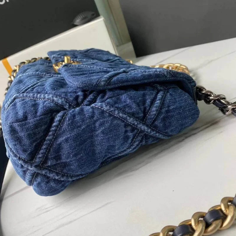 Denim Flap Bag D111