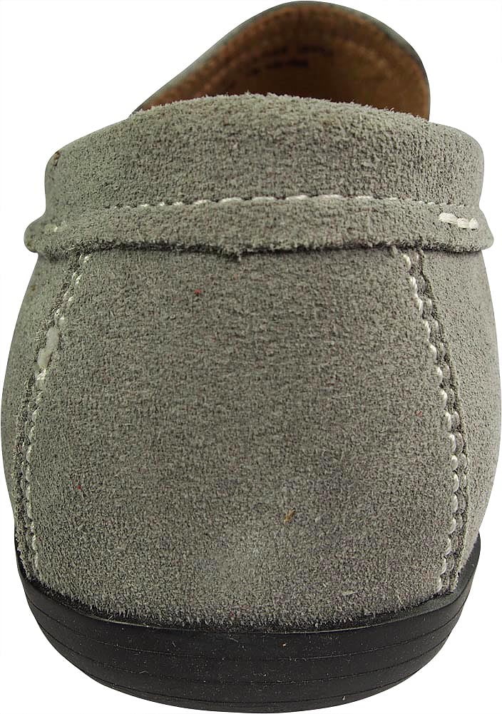 Leather Slip on Loafers Grey M5105