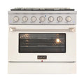 White 4 Burner Dual Fuel Range J94870
