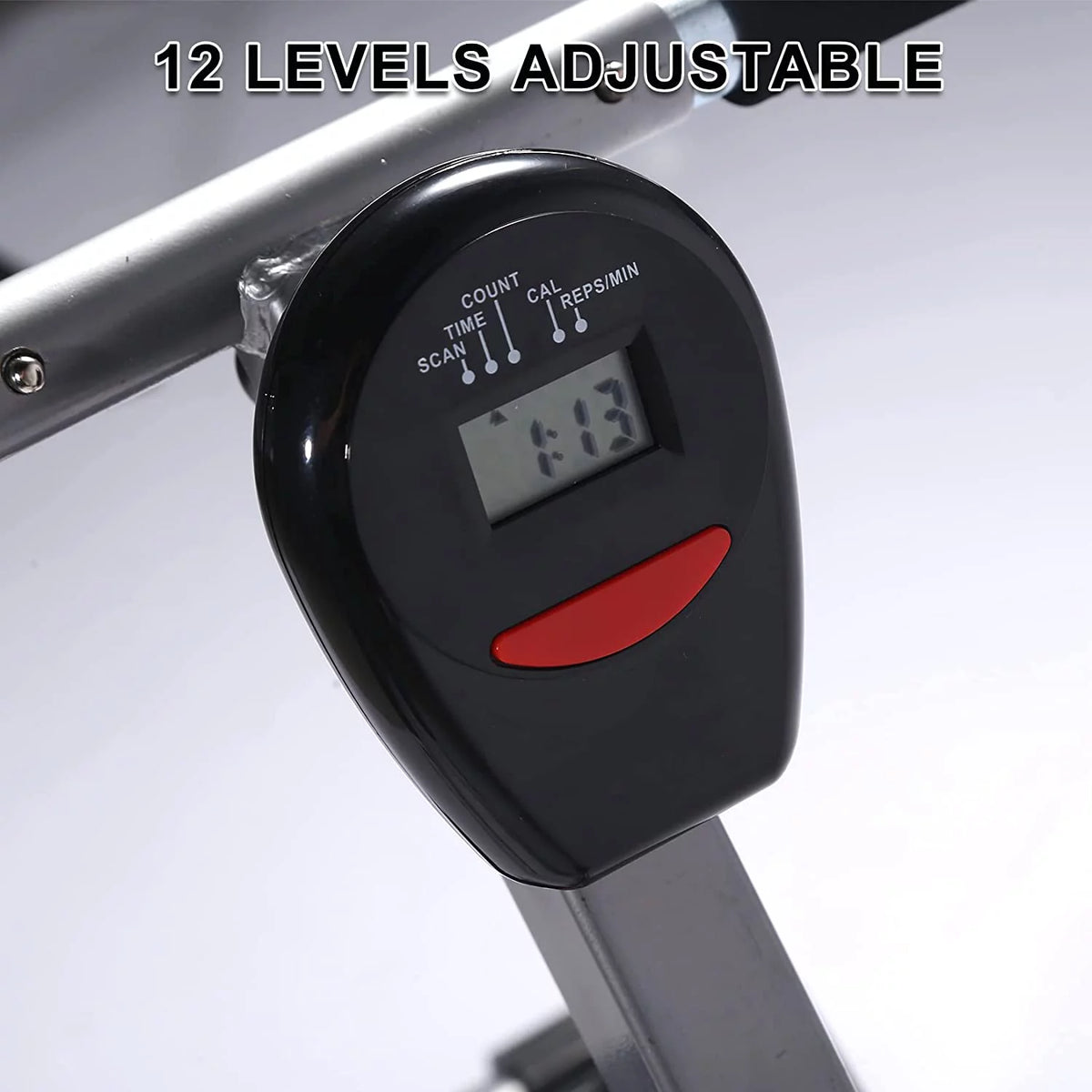 Rowing Machine with Digital Monitor Black I60982
