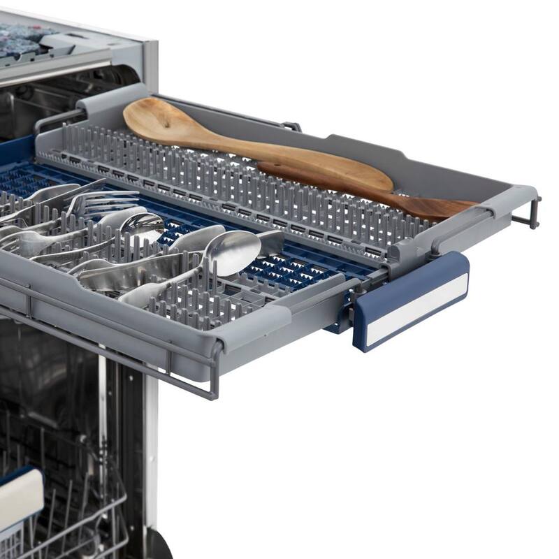18 in. 8-Cycle Tall Tub Dishwasher with 3rd Rack in Black Stainless Steel L67924