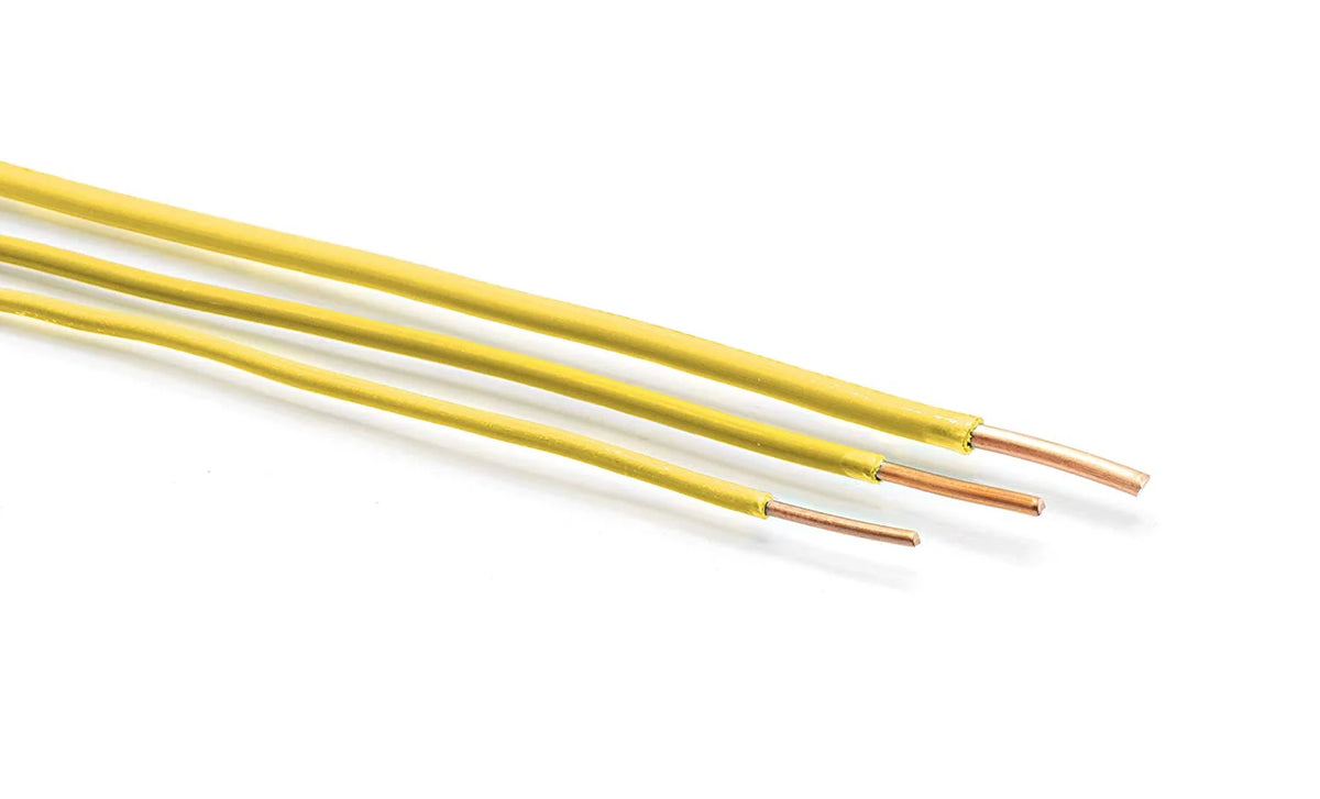 75 Feet Insulated Solid Copper THHN THWN Wire 12 AWG Yellow U14522
