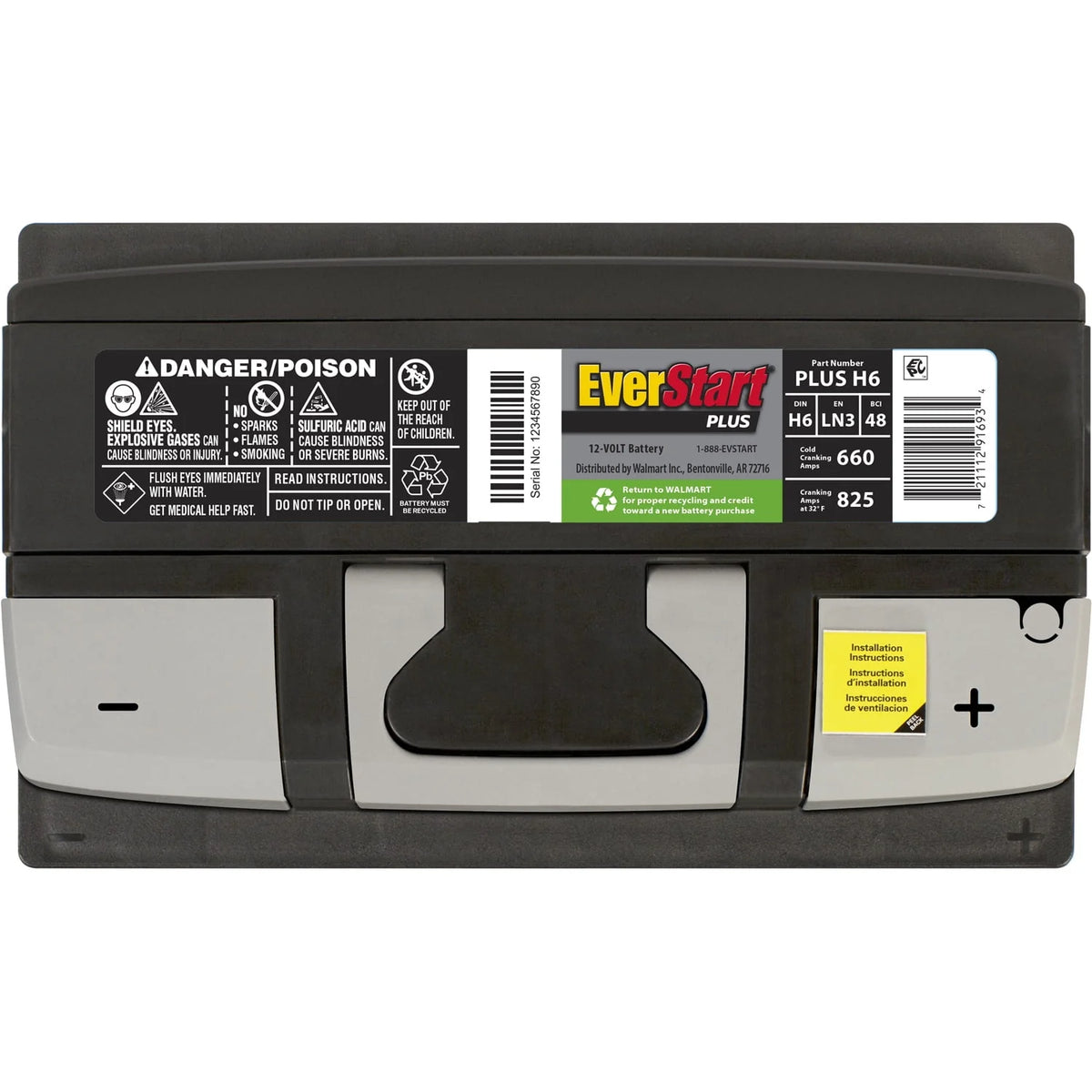 Lead Acid Automotive Battery Group Size H6 12 Volt 660 CCA M494511