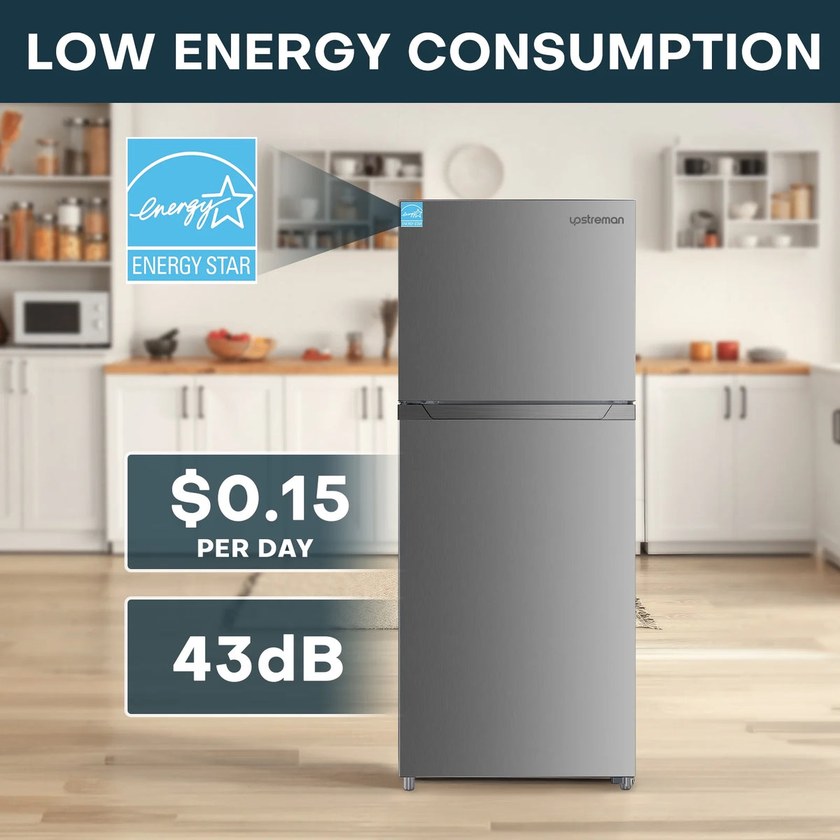 11.6 Cu.Ft. Double Door Fridge with Top Freezer O186