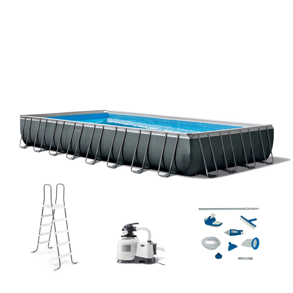 32ft x 16ft x 52in Rectangular Pool Set with Maintenance Kit U432