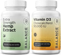 Hemp Extract Capsules + Vitamin D3 Supplement Combo Q43939