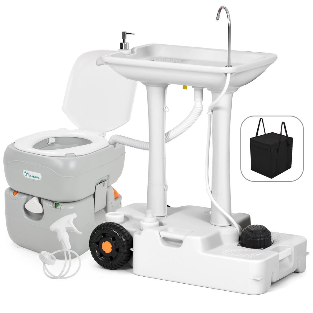 Portable Sink and 5.8 Gallon Toilet Combo P779606