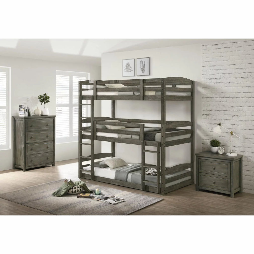 Gray 4-Drawer Wood Chest F77123