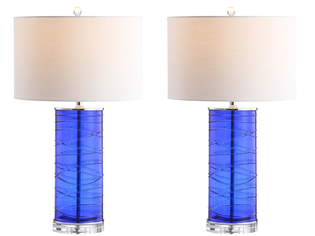 27.5" Fused Glass LED Table Lamp Set of 2 T3292