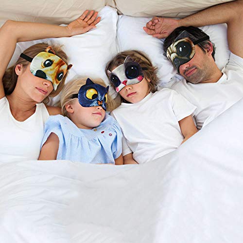 Cartoon Animal 4 Pack/8 Pack Adjustable Strap Blackout Eye Mask D2305