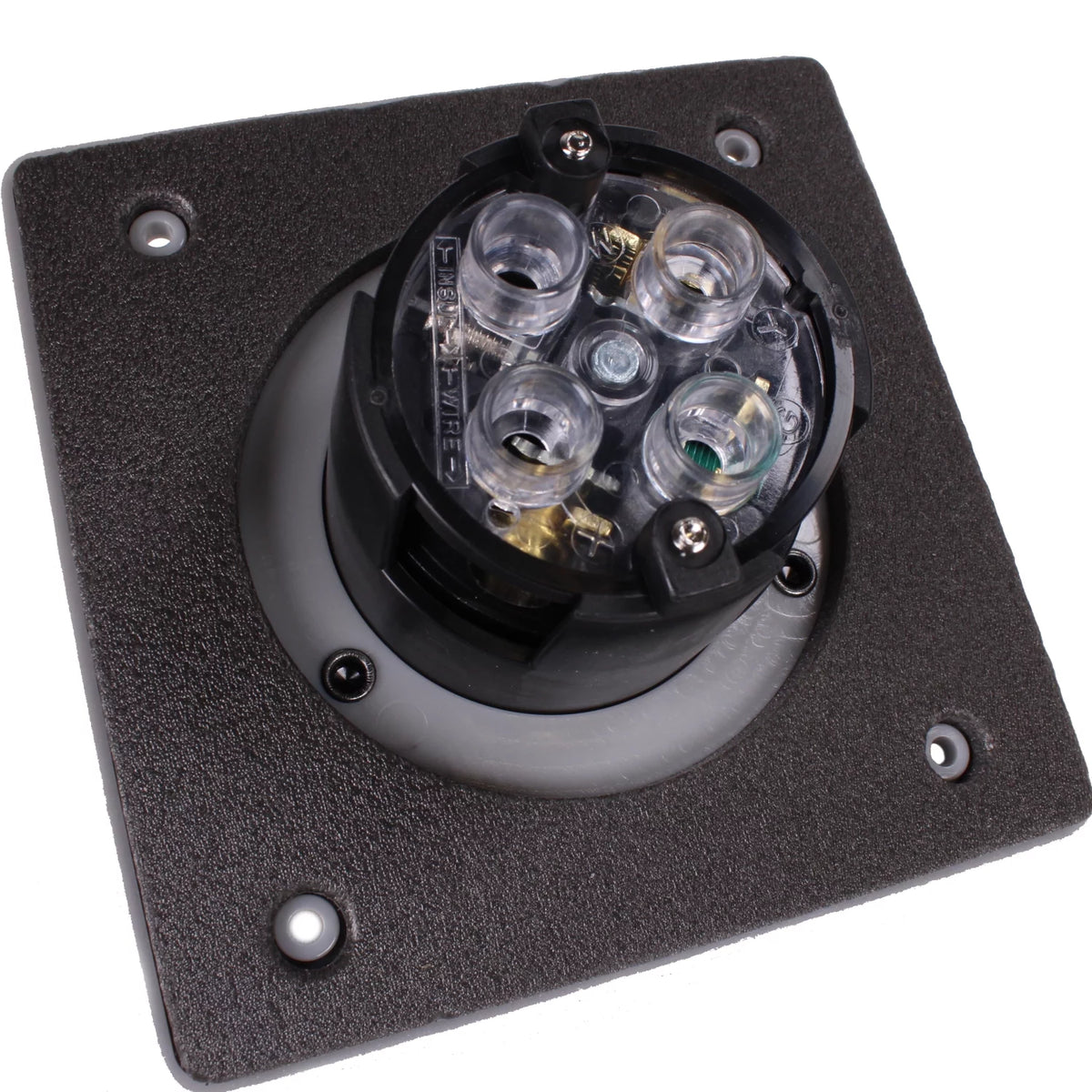 20A 125/250 Volt Flush Mounting Locking Wall Receptacle Outlet, Black Industrial Grade E6426