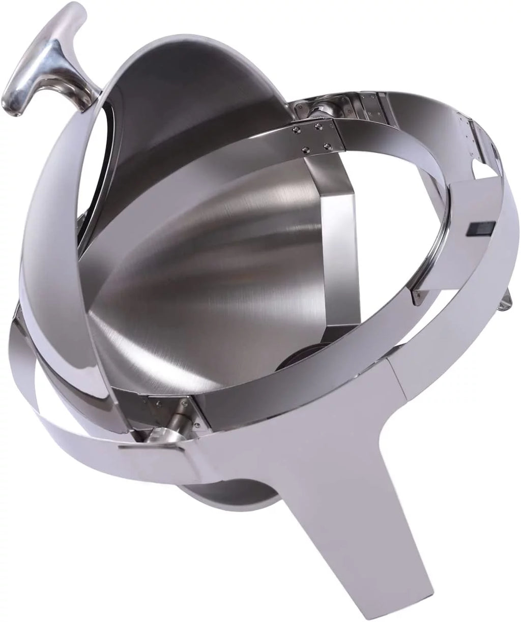 6L Stainless Steel Round Chafing Dish with Glass Lid M2974