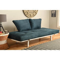 Blue and White Futon with Pull Out Bed J850984