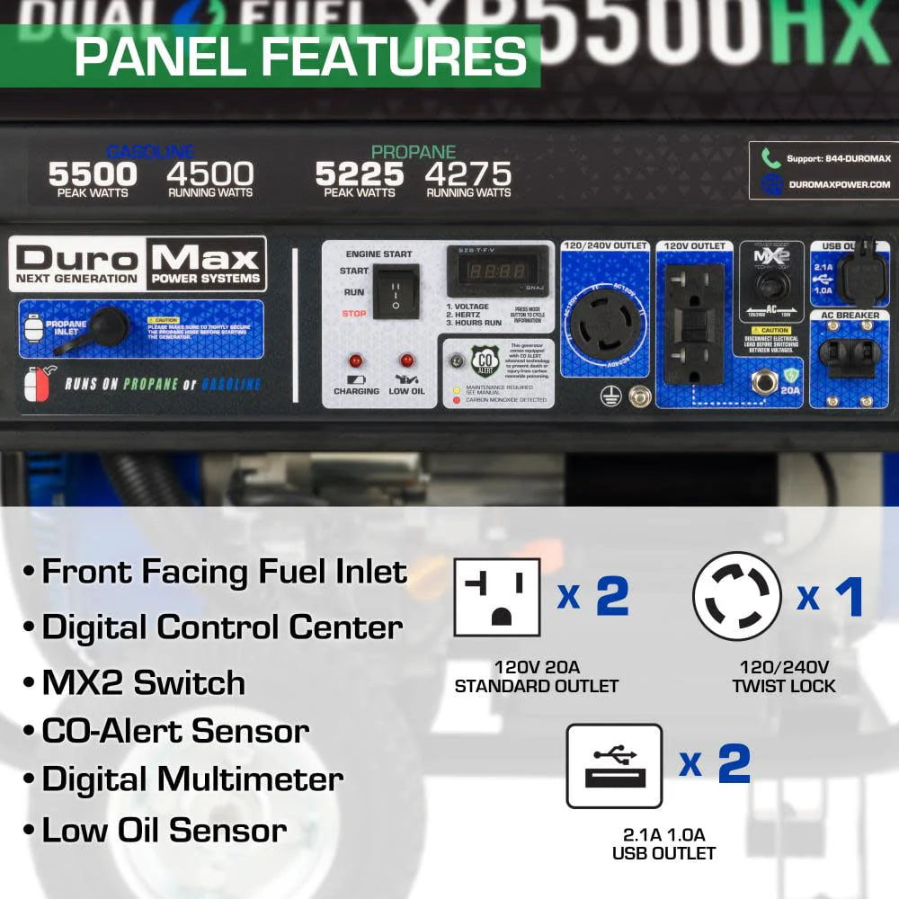 5,500 Watt Dual Fuel Portable Generator I381588
