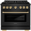 36 5.2 cu. ft. Gas Range with Convection Gas Oven in Black Stainless Steel M1059
