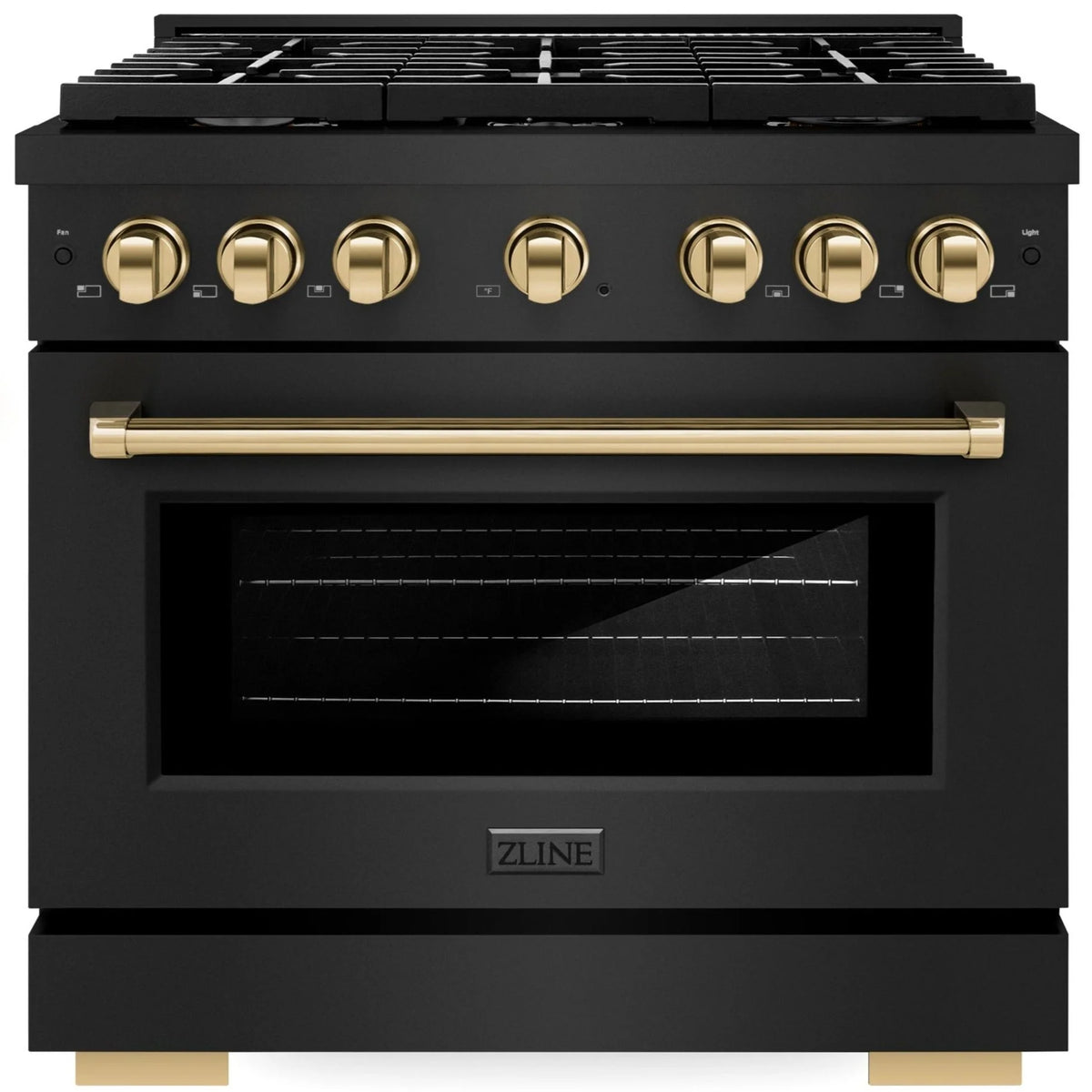 36 5.2 cu. ft. Gas Range with Convection Gas Oven in Black Stainless Steel M1059