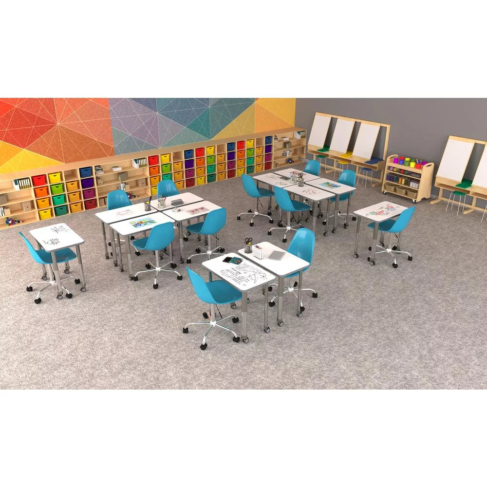 Commercial Laminate Top Desk with Casters 42x42" Z425