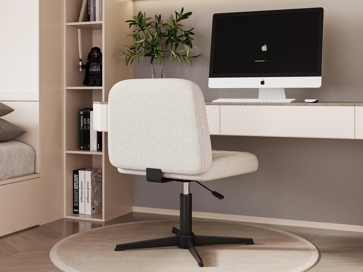 Armless Wide Seat Ergonomic Swivel Office Chair P824