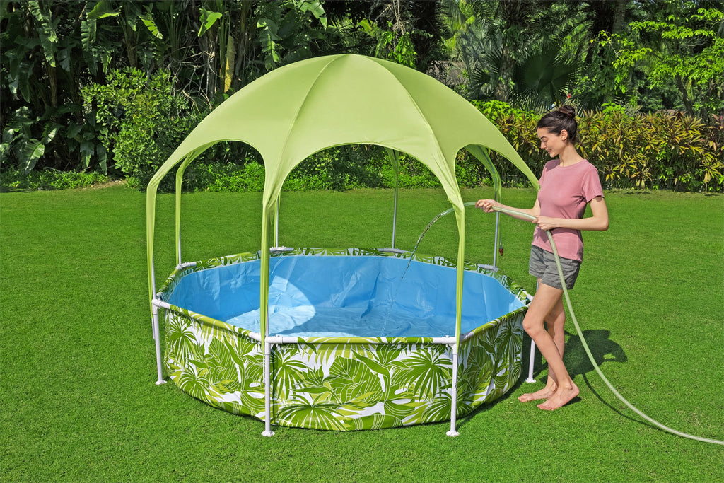 8 ft. x 20 in. Round Above Ground Pool Set Q153805