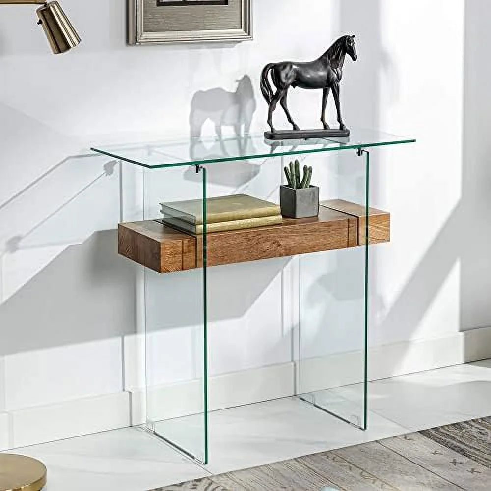 Narrow Glass Console Table D68630