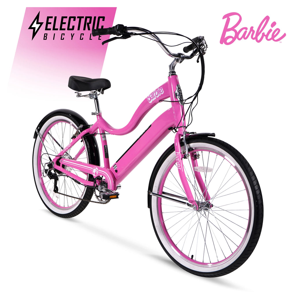 36V Electric Cruiser E-Bike with Pedal-Assist, 250W Motor, Pink T95514