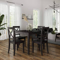 Black 5 Piece Rustic Dining Set N48899