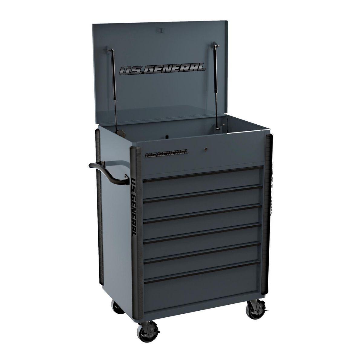 6 Drawer Slate Gray Service Cart N33565