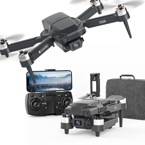 Mini Drone with Camera, FPV RC Quadcopter, Foldable Drone with Carry Case W643
