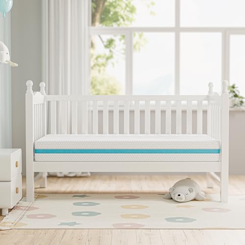 Dual-Sided Memory Foam Crib Mattress with Washable Cover K3020